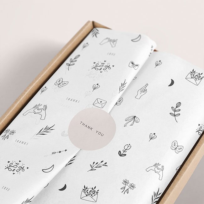 Custom Printed Brand Logo 17g/27g/28g Gift Shipping Wrapping Paper Small Business Tissue Paper For Clothing T Shirt Packaging