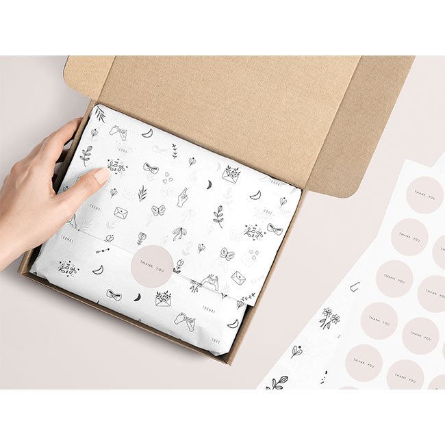 Custom Printed Brand Logo 17g/27g/28g Gift Shipping Wrapping Paper Small Business Tissue Paper For Clothing T Shirt Packaging
