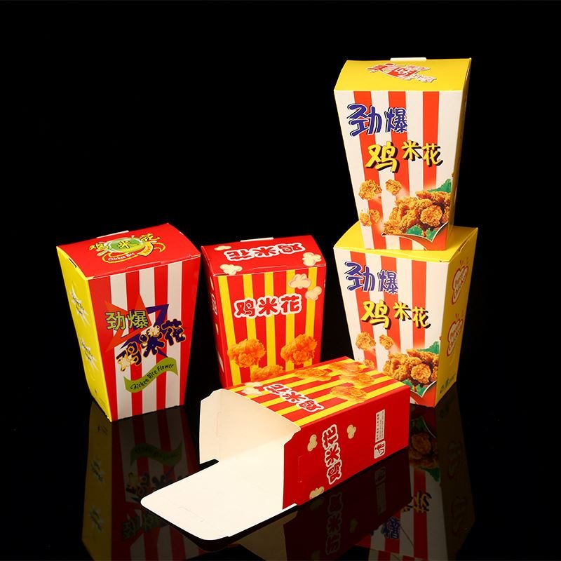 custom logo take away food boxes french fries fried chicken box nuggets paper bags fast food packaging