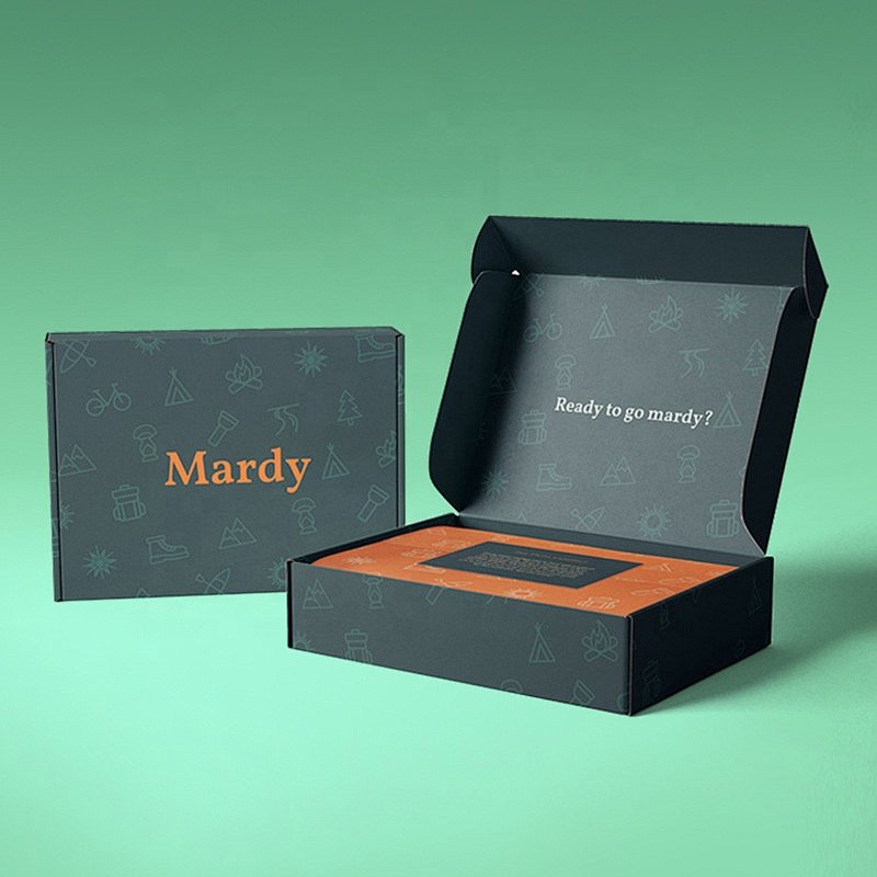 Custom Logo Wholesale Small Kraft Colored Shipping Corrugated cardboard socks mailer Packaging boxes