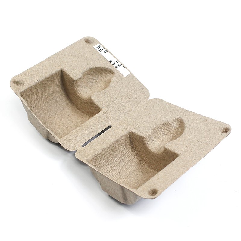New Material Biodegradable Insert Packaging Pulp Electronics Bagasses Turkey Tray Large Pulp Tray For Gift Box