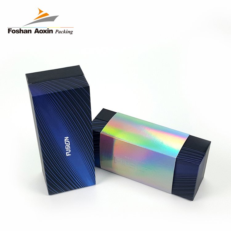 Custom Logo Coated Paper Cardboard Top And Bottom Sunglasses Packaging Gift Box With Glossy Sleeve