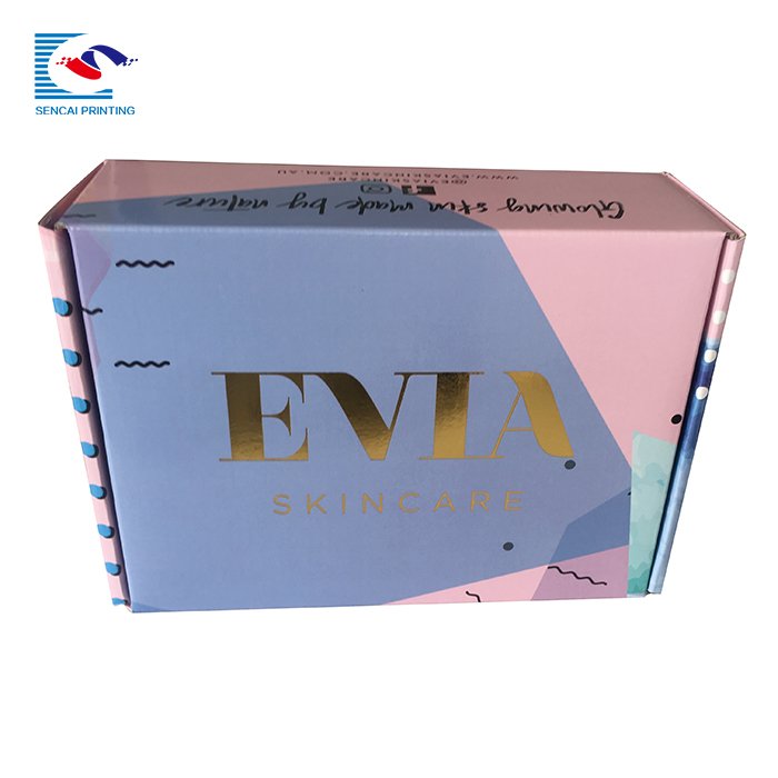 Luxury Design Gold Foiled Logo Skin Care Packaging Corrugated Shipping Box