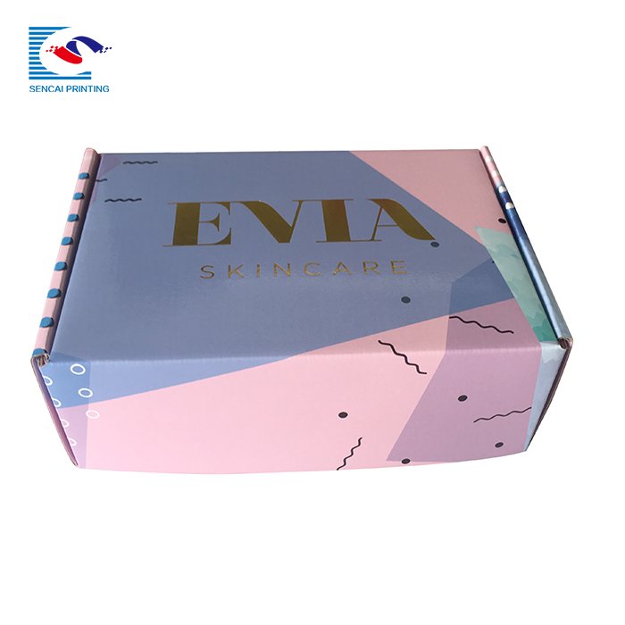 Luxury Design Gold Foiled Logo Skin Care Packaging Corrugated Shipping Box