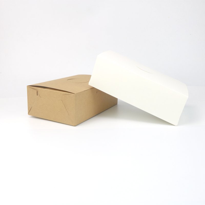 Eco friendly paper container food packaging for restaurant, cheap take away kraft paper disposable dried fast food packaging