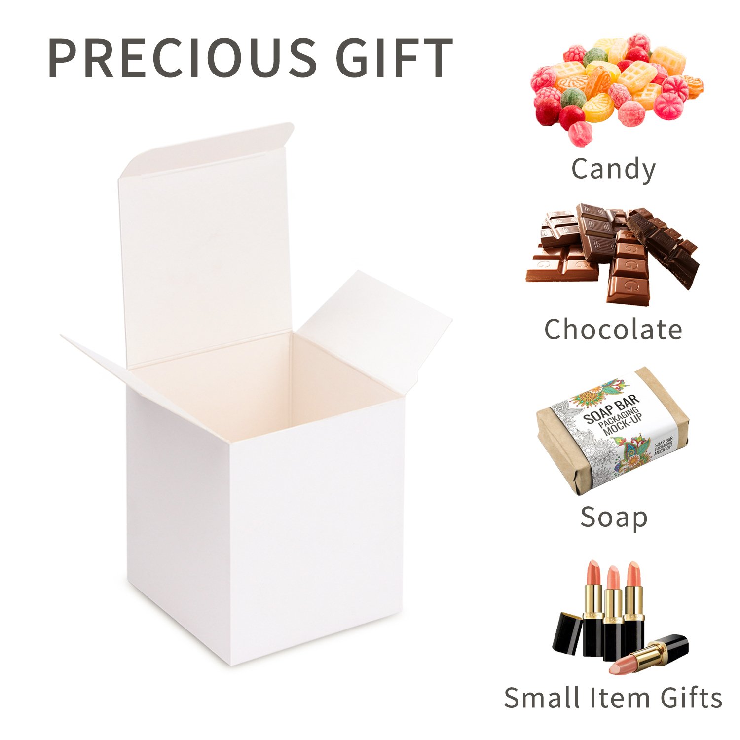 Customized product packaging small white box packaging plain white paper box white cardboard box