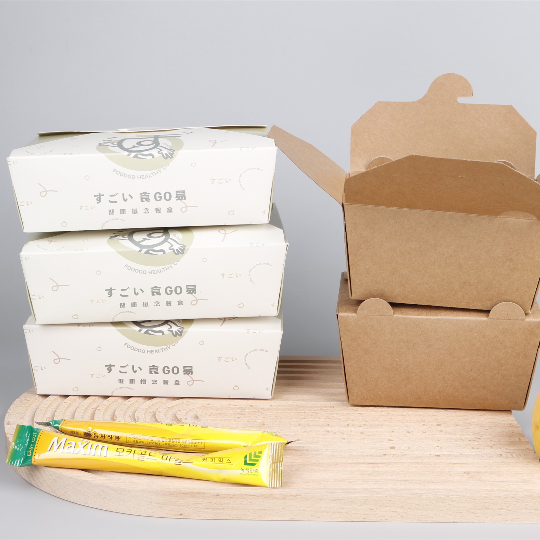 Eco Friendly Wholesale Cheap Food Grade Paper Sushi box French Fries Fried Chicken Wings Burger Lunch Box