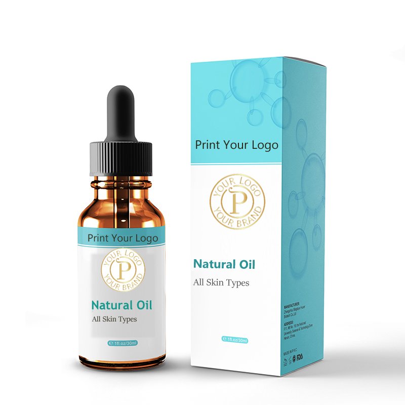 Customized Logo Printed 100ml 50ml 30ml Glass Dropper Bottle Essential Oil Product Packaging Paper Box