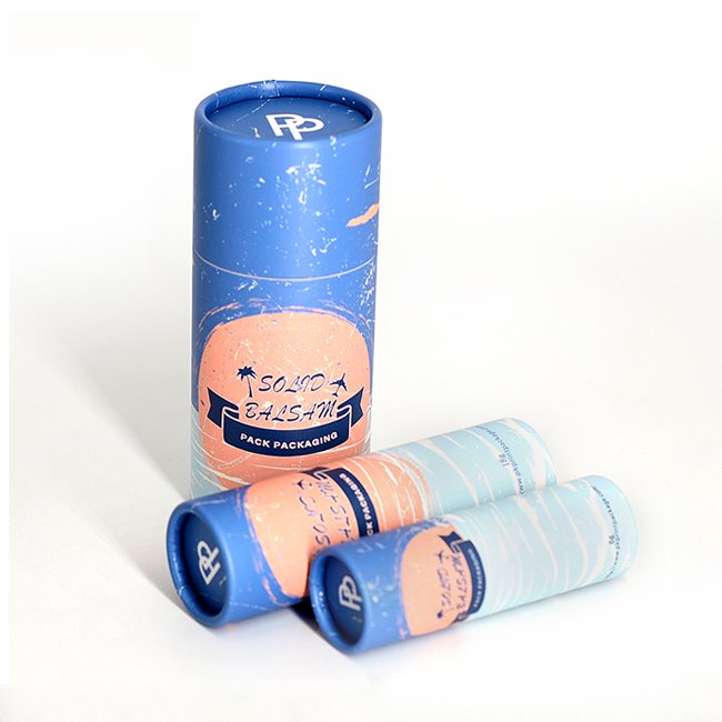 Empty Cylinder Twist Up Packaging Stick 2oz Matte Black Deodorant Container 50ml Round Shape Deodorant Stick Container