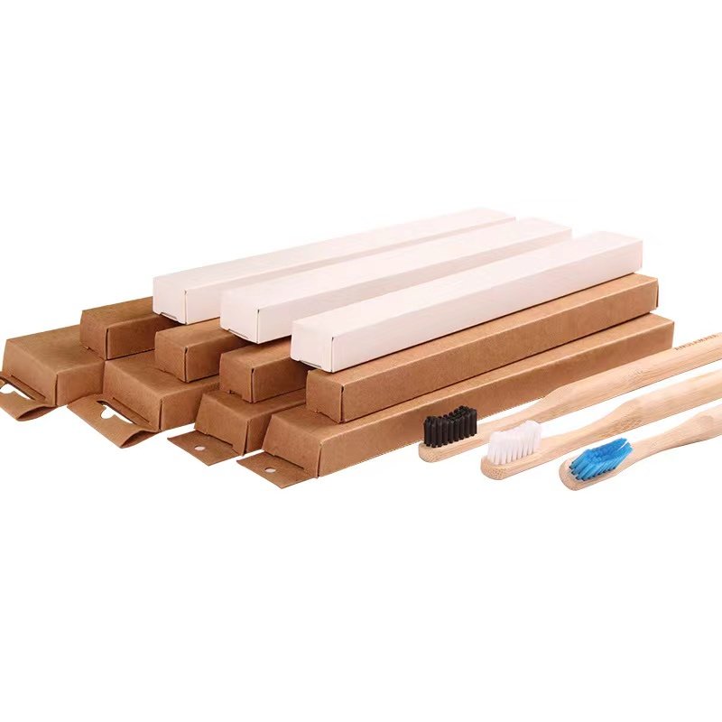 Eco friendly biodegradable raw material custom fashion toothbrush paper packaging box