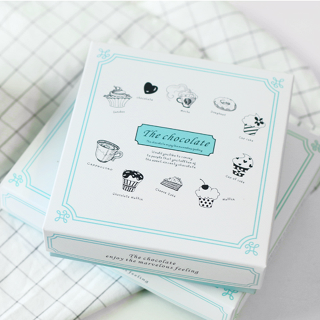 China Supplier Wholesale Daphne Blue 9piece 12piece Chocolate Candy Packaging Paper Box
