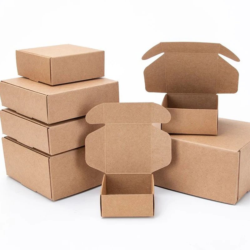 Low MOQ custom Logo Mailer Paper Packing Boxes Wholesale Kraft 3 layers Corrugated Clothing shoes Collapsible Shipping BOX