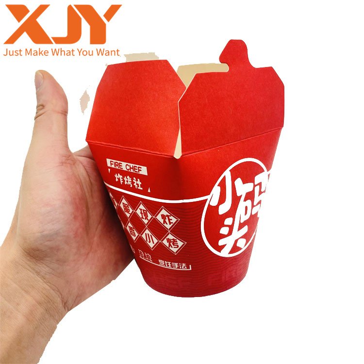 XJY Fried Chicken Dried Noodle Snack Chips Charcuterie Packages Take Away Fast Food takeout packing Paper Box