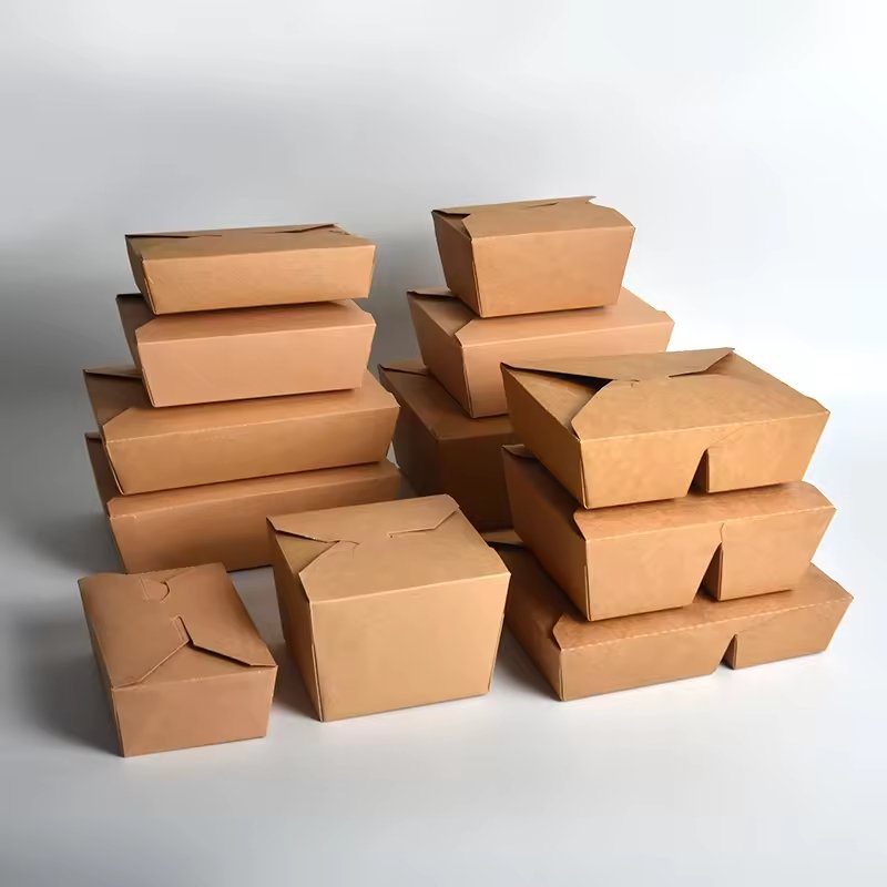 Disposable Customized Paper Food Boxes Paper Lunch Food Packaging Paper Container