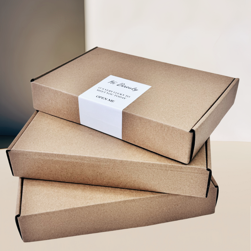 Custom Kraft Paper Corrugated Boxes For Apparel Clothes Packaging Matt Lamination Foil Specifications For Mailing & Shipping