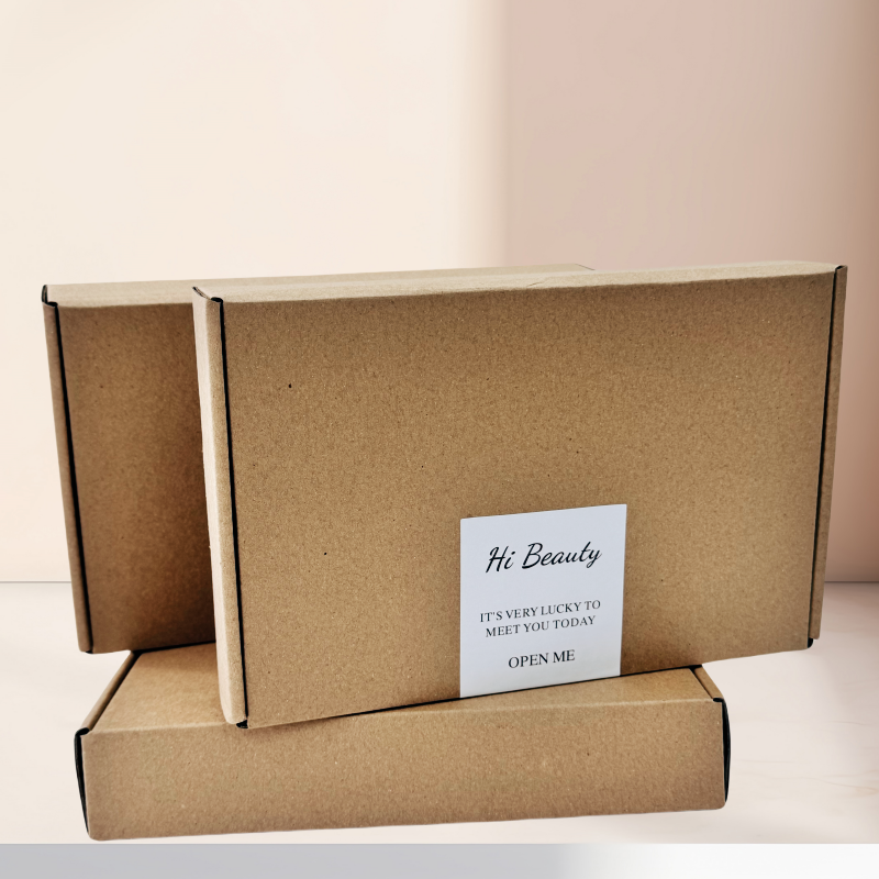 Custom Kraft Paper Corrugated Boxes For Apparel Clothes Packaging Matt Lamination Foil Specifications For Mailing & Shipping