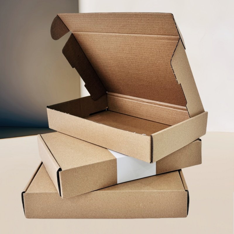 Custom Kraft Paper Corrugated Boxes For Apparel Clothes Packaging Matt Lamination Foil Specifications For Mailing & Shipping