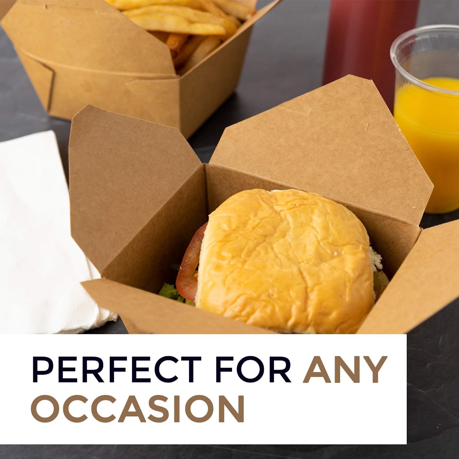 Take Out Container Takeway Fast Contaiener Kraft Paper Box Print 600ml 800ml 1000ml Rigid Boxes Food Custom Paperboard Accept