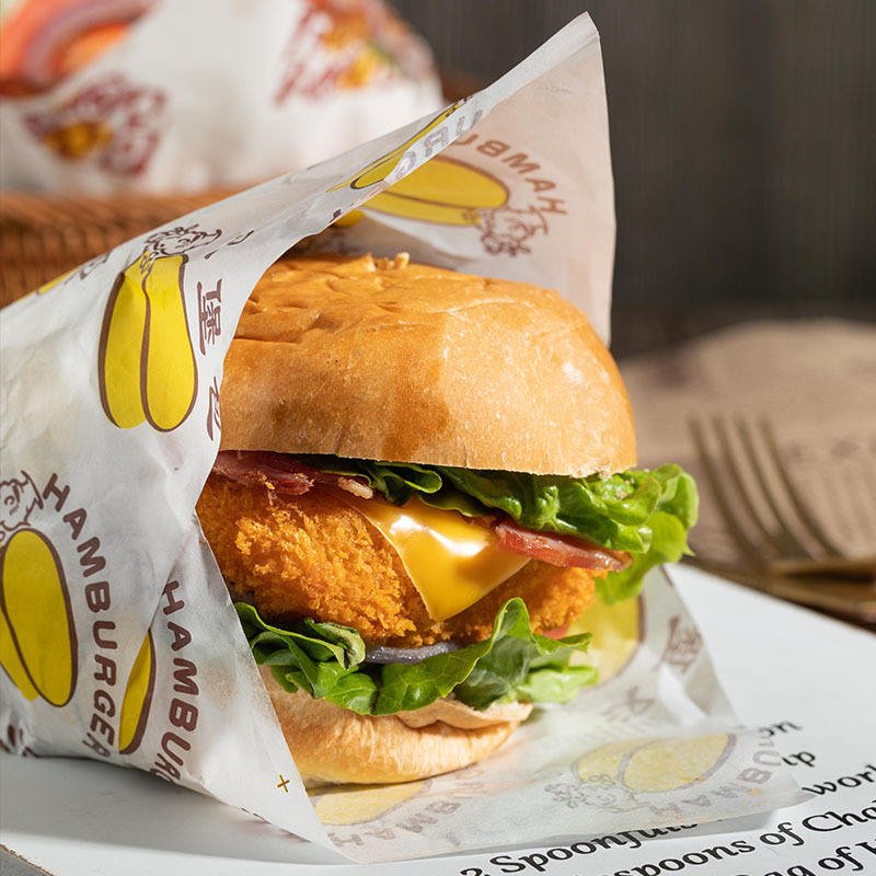 Food Grade Wrap Paper With Your Own Logo, Grease Proof Food Papers Packaging, Waxed Wrapping Paper Customized