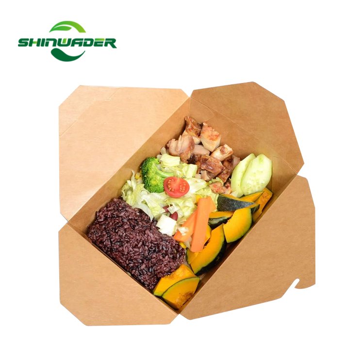 Takeaway box eco-friendly Kraft paper bowl disposable take away soup cup fast food packing containers