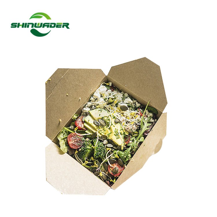 Takeaway box eco-friendly Kraft paper bowl disposable take away soup cup fast food packing containers