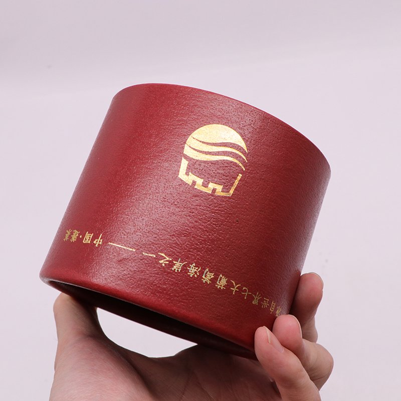 Customized printing Elegant design gift wine bottle box paper tube biodegradable recycled box with logo
