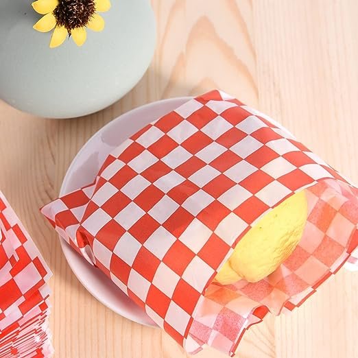 26*28cm sandwich burger wax wrap paper Custom hamburger food grade packaging paper