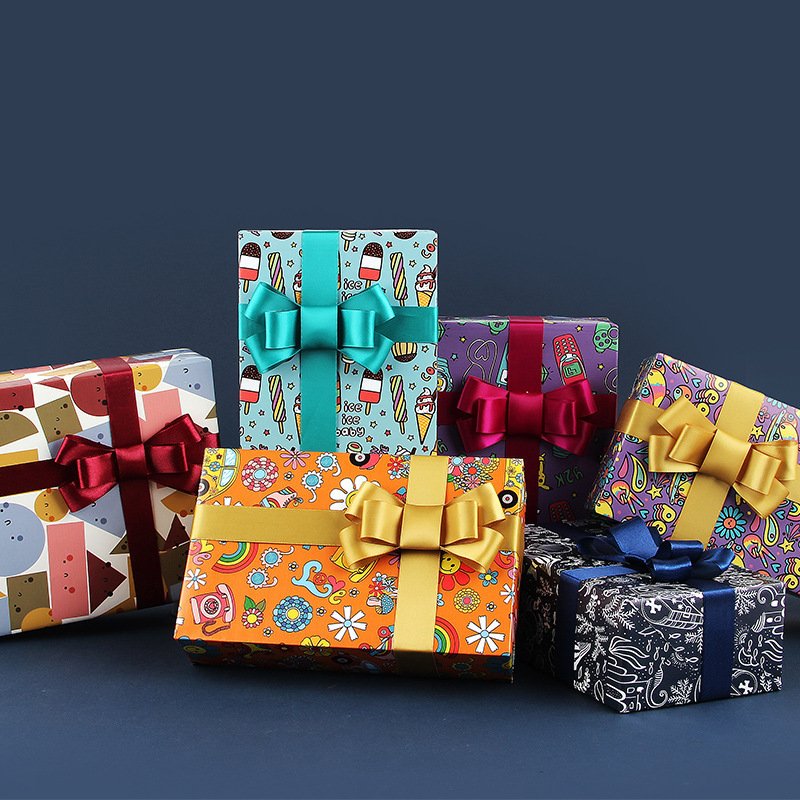 Custom Printed Logo size gift wrapping tissue paper custom gift wrapping paper packaging wrapping paper