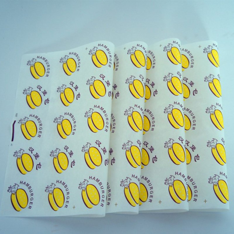 laminated foil grease proof packaging food wrapping paper for burger sandwich