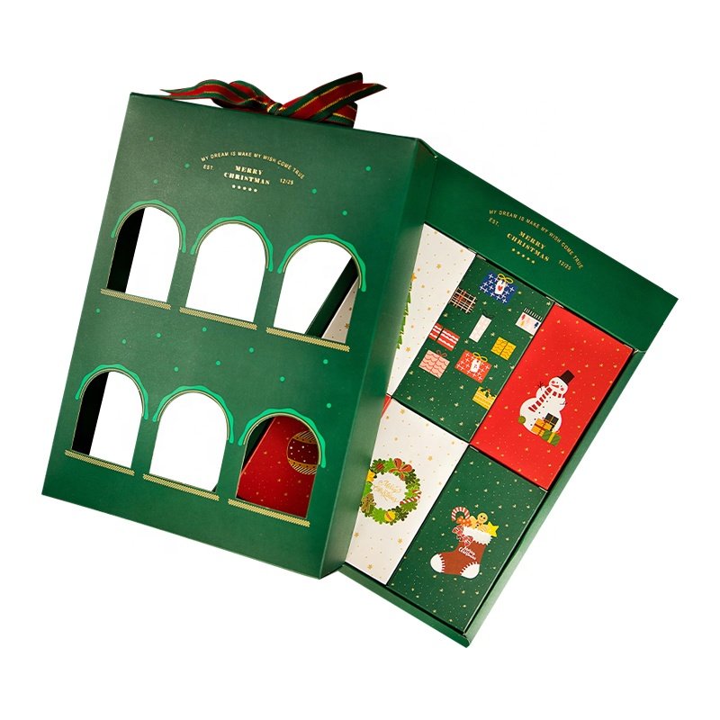 New Arrival Creative Christmas Gift Boxes with 6 Small Insert Hollow-Out Surprise Gift Blind Box Christmas Party Gifts Boxes