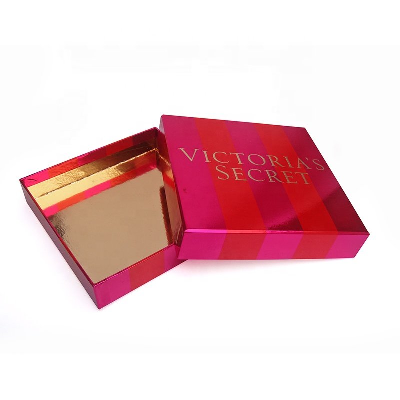 Gold Gift Box Paperboard Box with Satin Lined Custom Logo