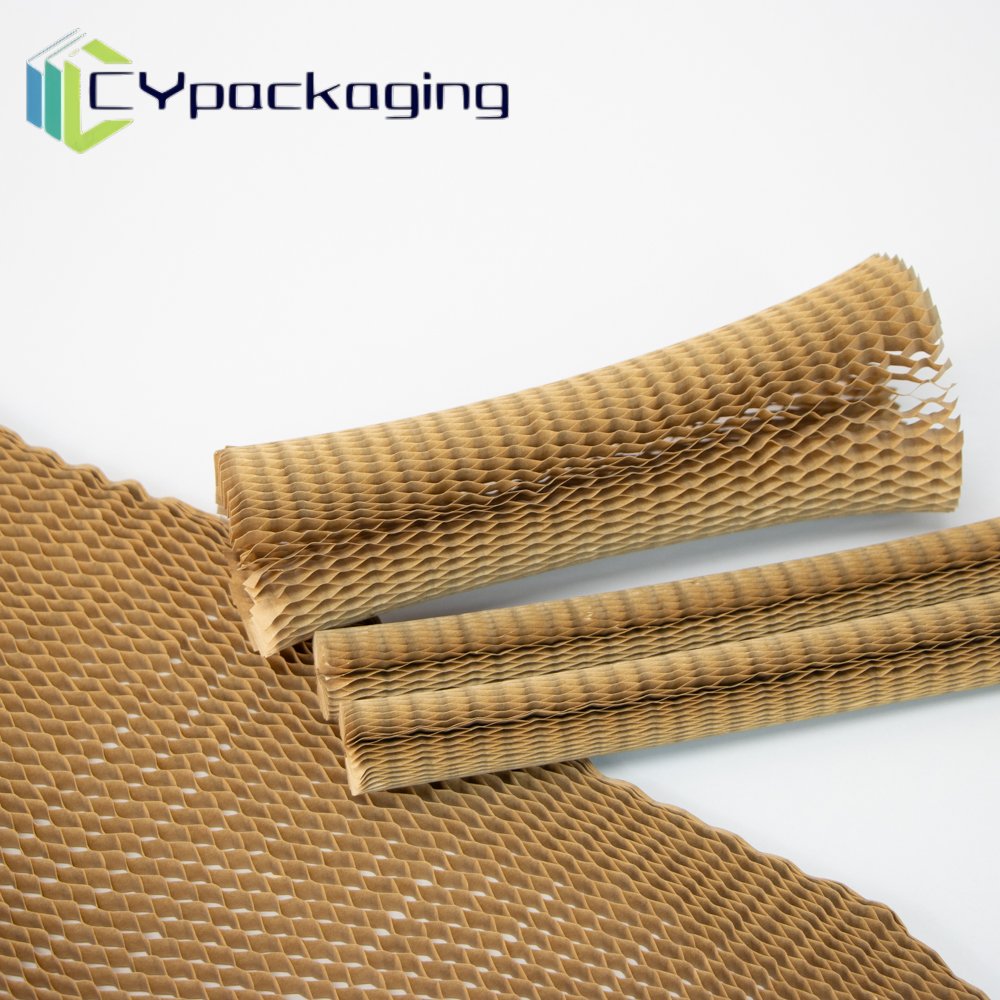Eco-Friendly Biodegradable Recyclable Kraft Paper Honeycomb Sleeve Customizable Protection for Fragile Goods