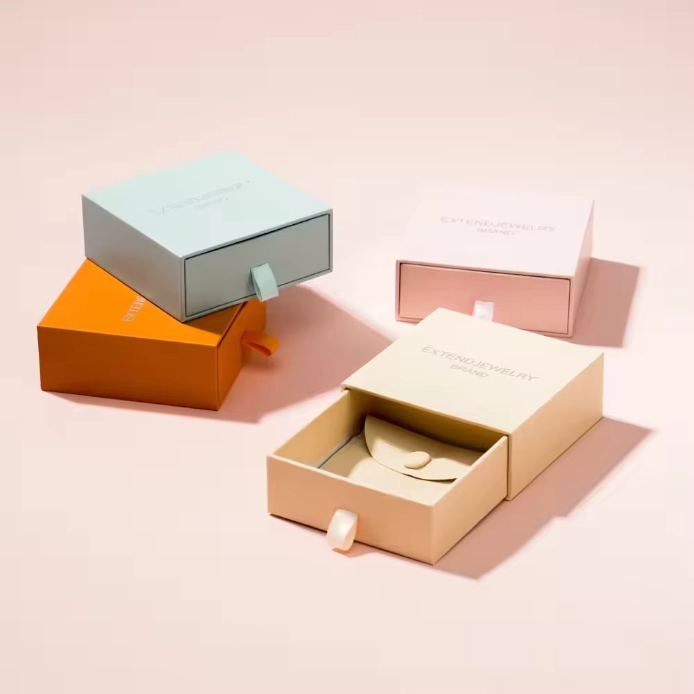 Recyclable Manufacturers Cardboard Fancy Custom Printing Wedding Ring Jewellery Sliding Drawer Paper Jewelry Packaging Gift Box
