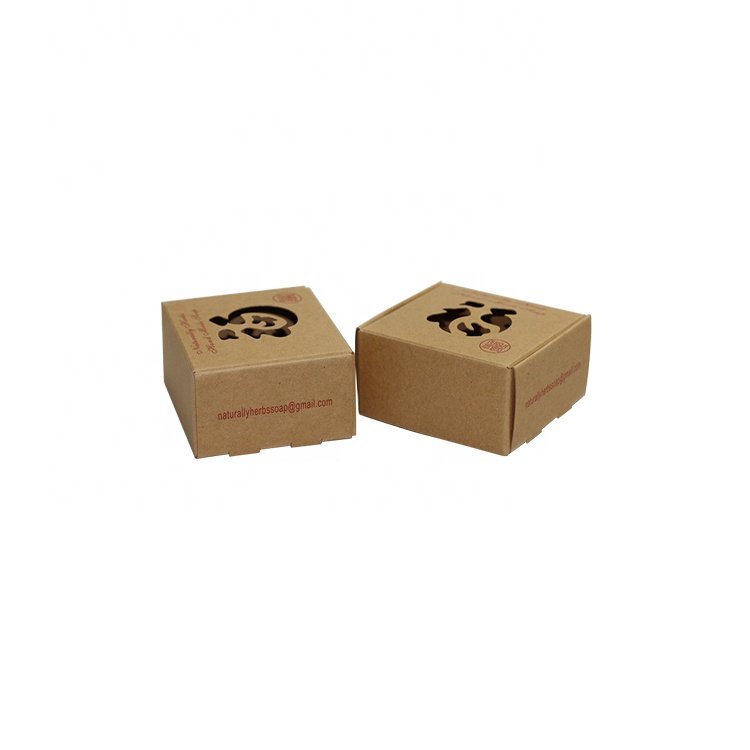 Custom Made High Quality Brown Kraft Paper Soap Small Packaging Boxes