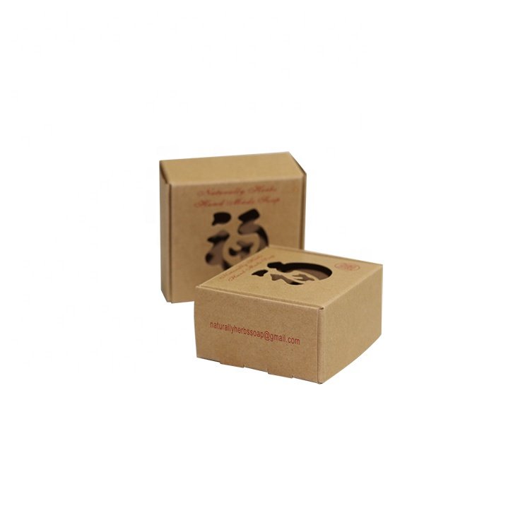 Custom Made High Quality Brown Kraft Paper Soap Small Packaging Boxes