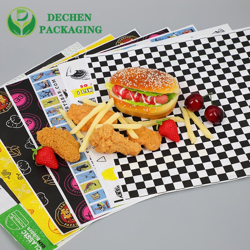 Custom Printed Deli Paper Burger Sandwich Food Wrapping Paper Suppliers