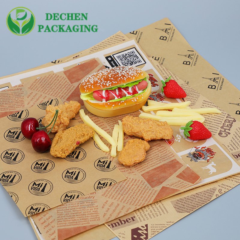 Custom Printed Deli Paper Burger Sandwich Food Wrapping Paper Suppliers