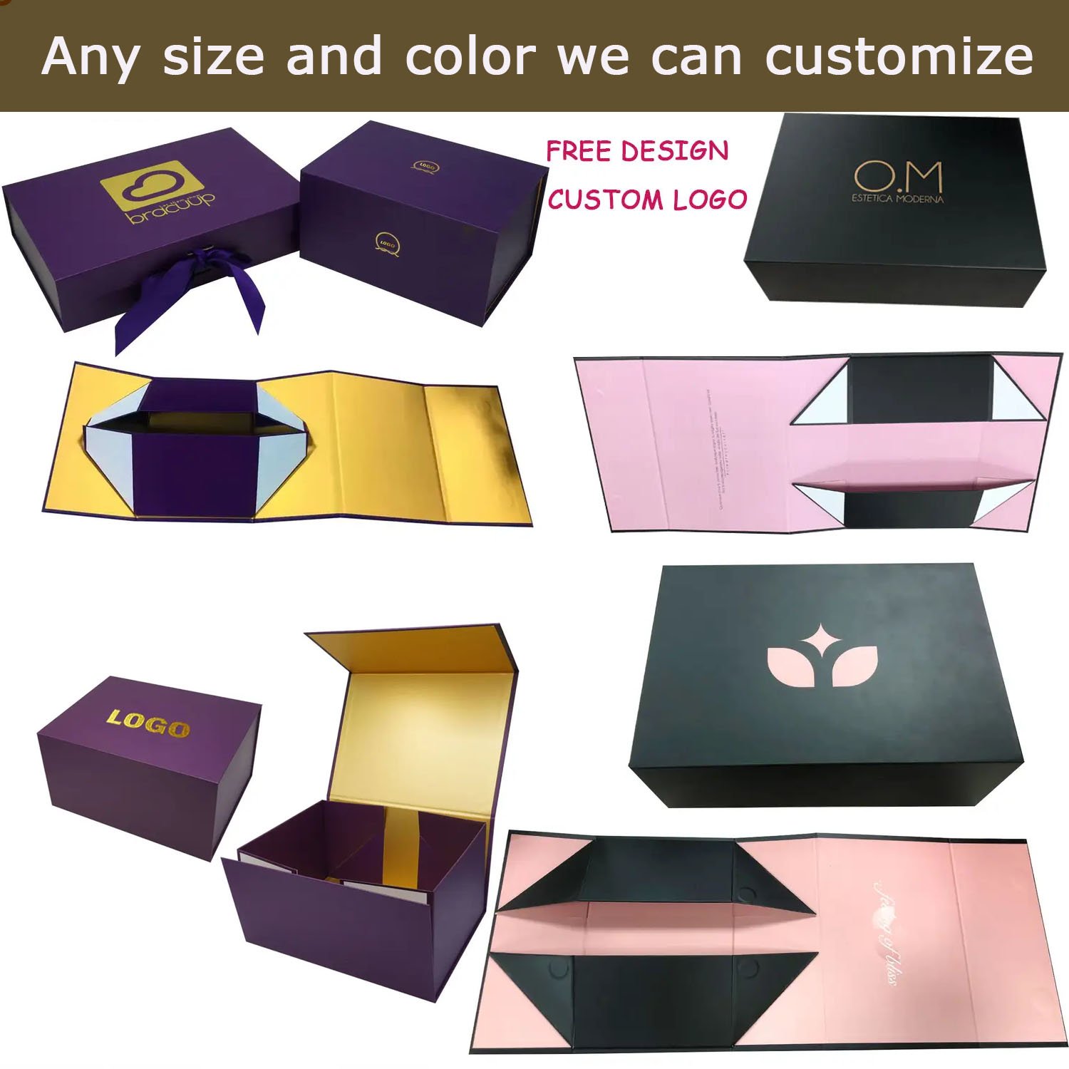 Luxury Printed Logo Foldable Storage Boxes Customized Bag Box Packaging For Clothes