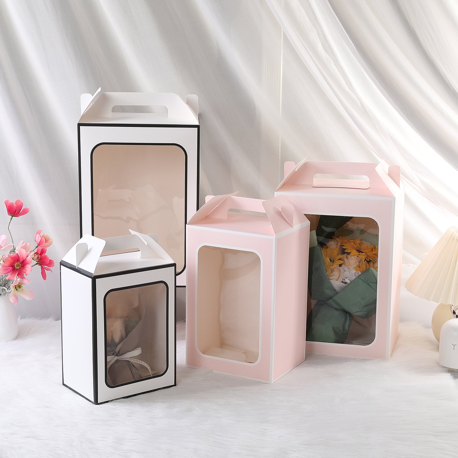 shipping mailer box cardboard folding shoes gift packaging custom paper cake box with handle corrugated bakery boxes with window