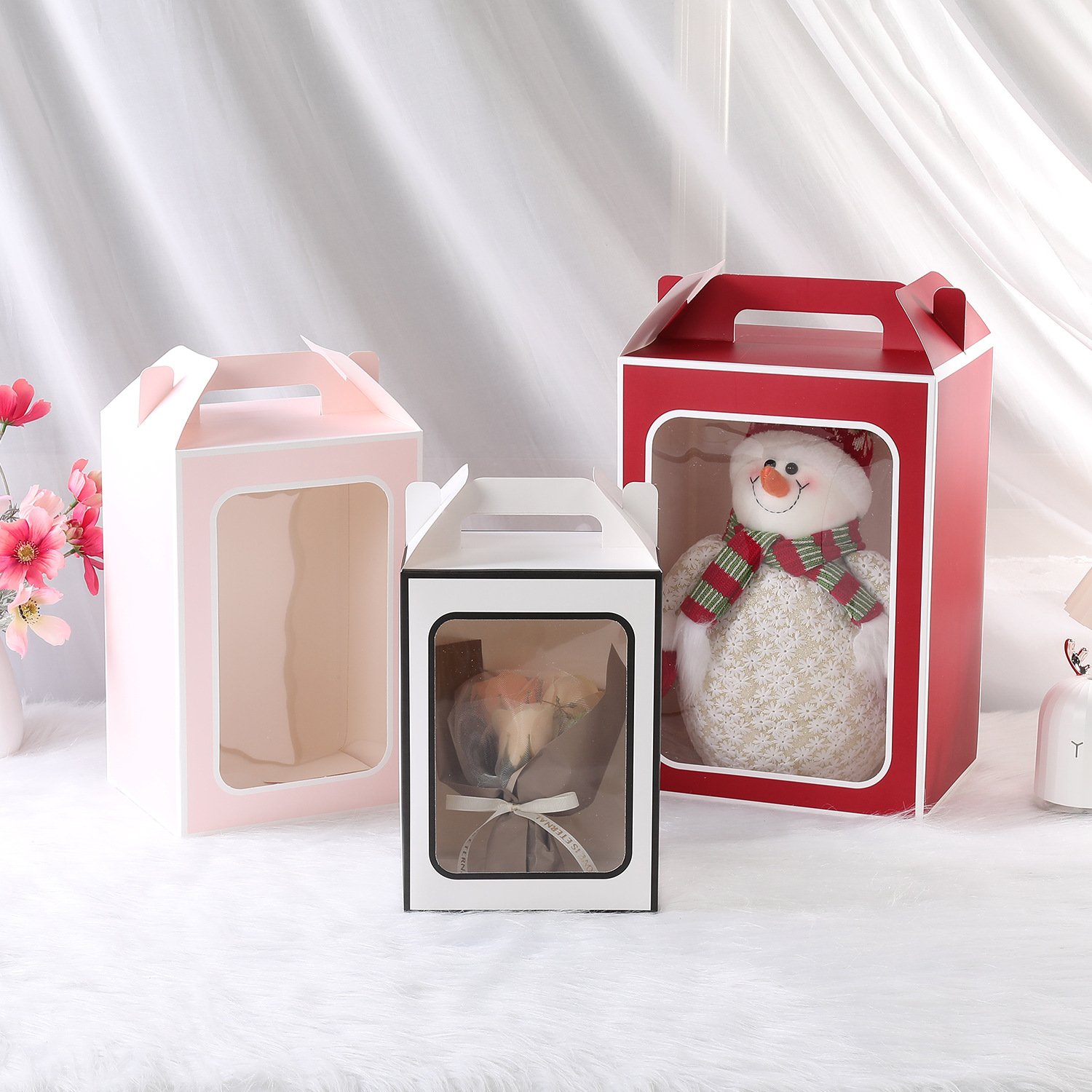 shipping mailer box cardboard folding shoes gift packaging custom paper cake box with handle corrugated bakery boxes with window