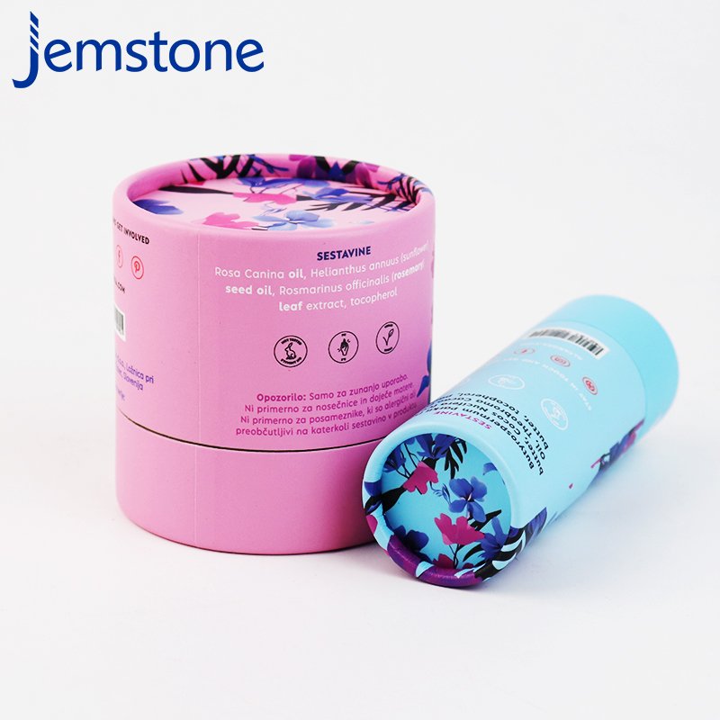 Personalosed Biodegradable Cardboard Cans Custom Printing Kraft Cosmetics Tube Containers And Packaging For Cosmetic Cream