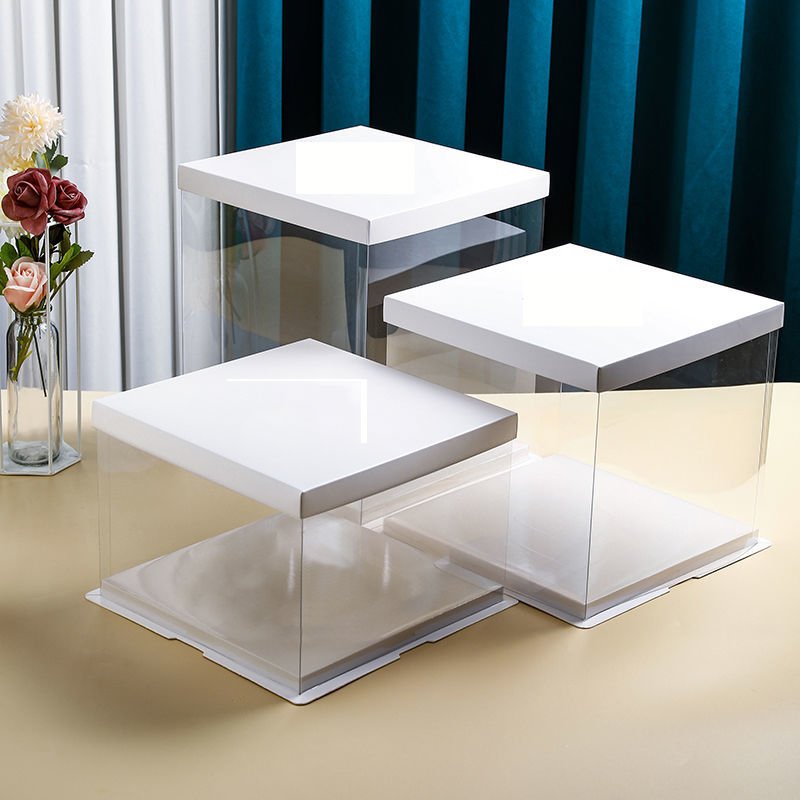 Wholesale Cheap 2022 Best Tall Clear Cake Box 4Inch 6Inch 8Inch 10Inch 12Inch 14Inch 16Inch Factory Price White Large Cake Boxes