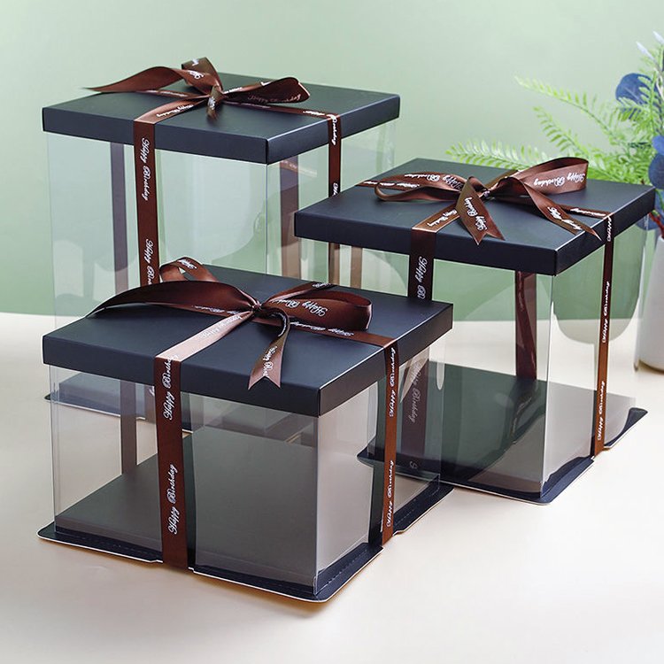 Wholesale Cheap 2022 Best Tall Clear Cake Box 4Inch 6Inch 8Inch 10Inch 12Inch 14Inch 16Inch Factory Price White Large Cake Boxes