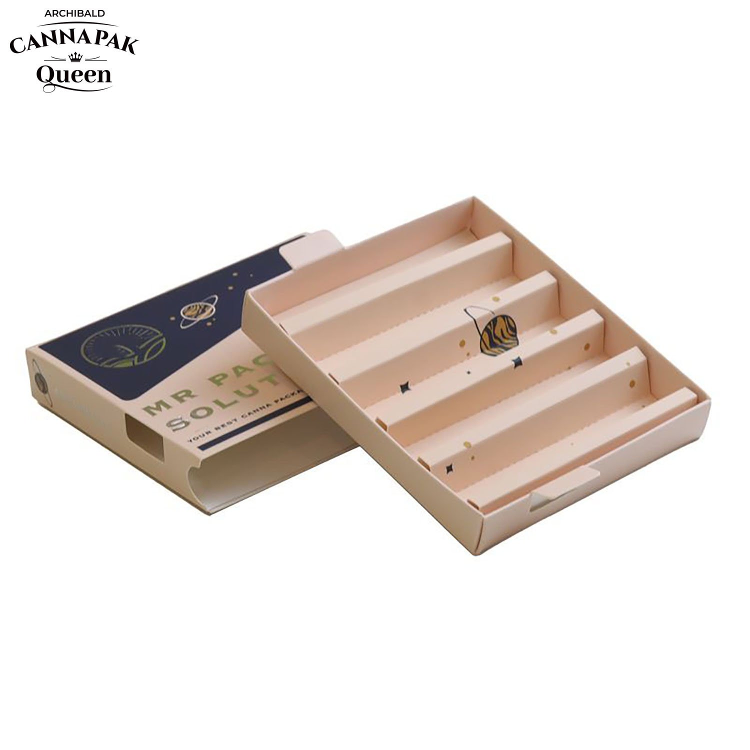 A Archibald Child Proof Box Pre Paper Roll Packaging Cigarette Box 5 Pack Smell Proof Cone Box With Child Resistant Button