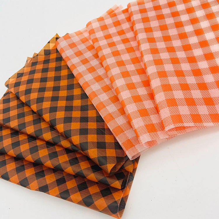 Custom Tissue Wrapping Paper Red Black Lattice Gift Wrapping Paper Shoe Clothes Checkered Tissue Paper