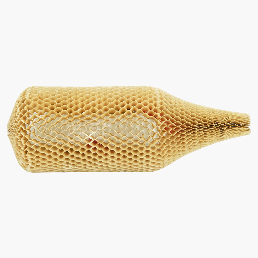 Eco-Friendly Protective Sleeves Custom Kraft Honeycomb Paper Wrap for Travel Airplane Wine Bottles Protector Packaging