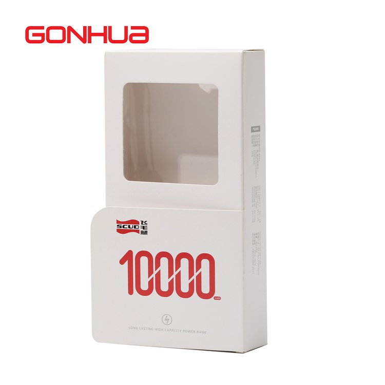 GONHUA Luxury Custom Paper Box Eco-friendly Foldable Cardboard Plastic Packaging Paper Hanger Boxes With Display Clear Window