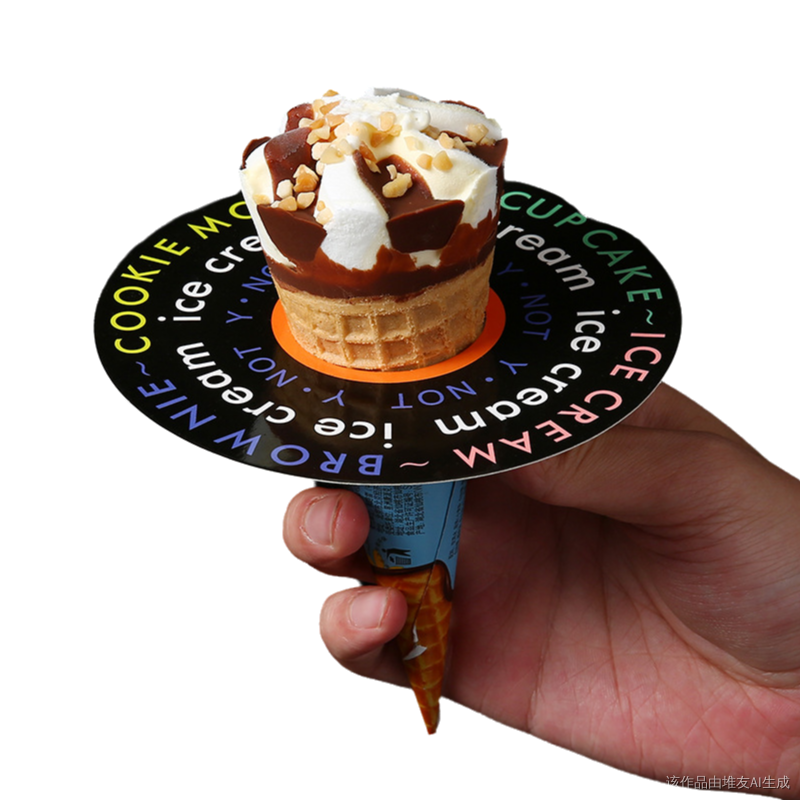 Popsicle Packaging Cone Anti-Drip Ring Paper Tray Ice Cream Popsicle Drip-proof Tray Box Paper Tray