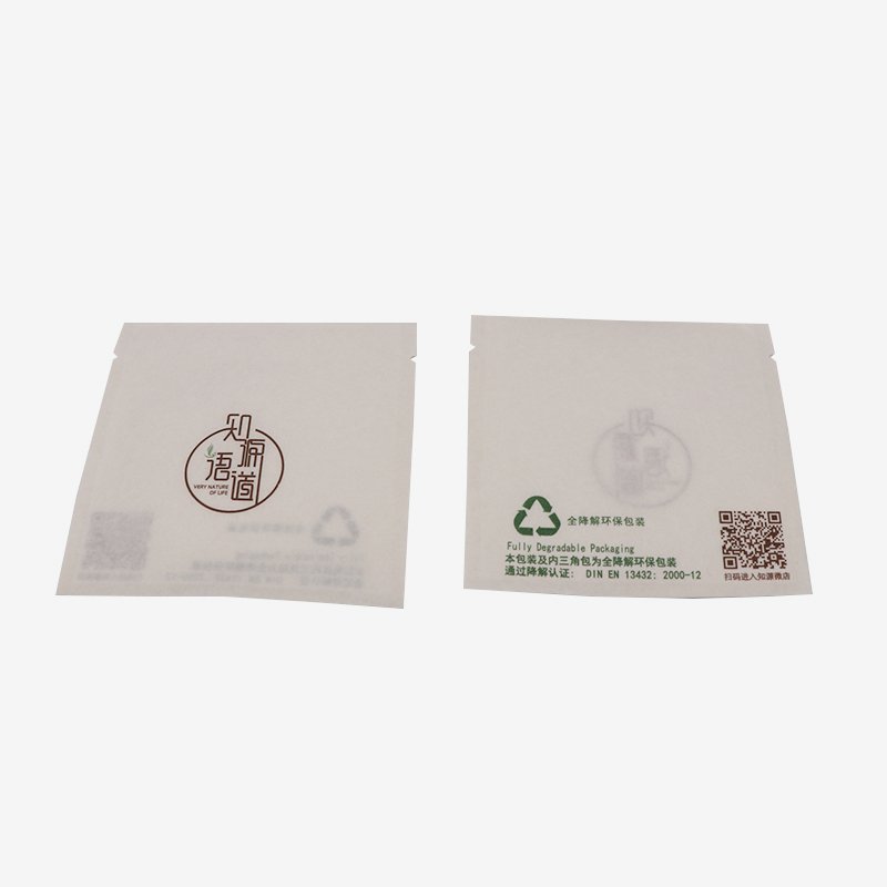 Wholesales Custom Printed Small Cotton Paper Food Package 3 Side Heat Sealing Bags Filter Tea Bag