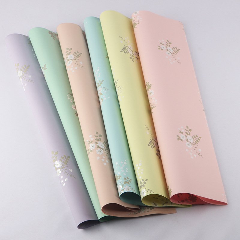 Wholesale printing thickened waterproof flower wrapping paper packaging material bouquet paper floral art for florists